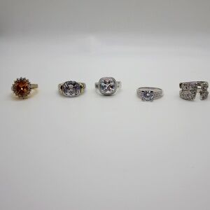 6 Beautiful NEW rings Fashion Costume Jewelry Lot RINGS Size 7-8